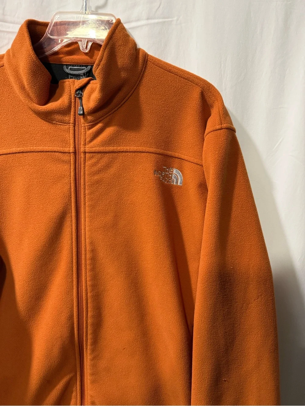 The North Face Men’s Orange Full-Zip Fleece Jacket